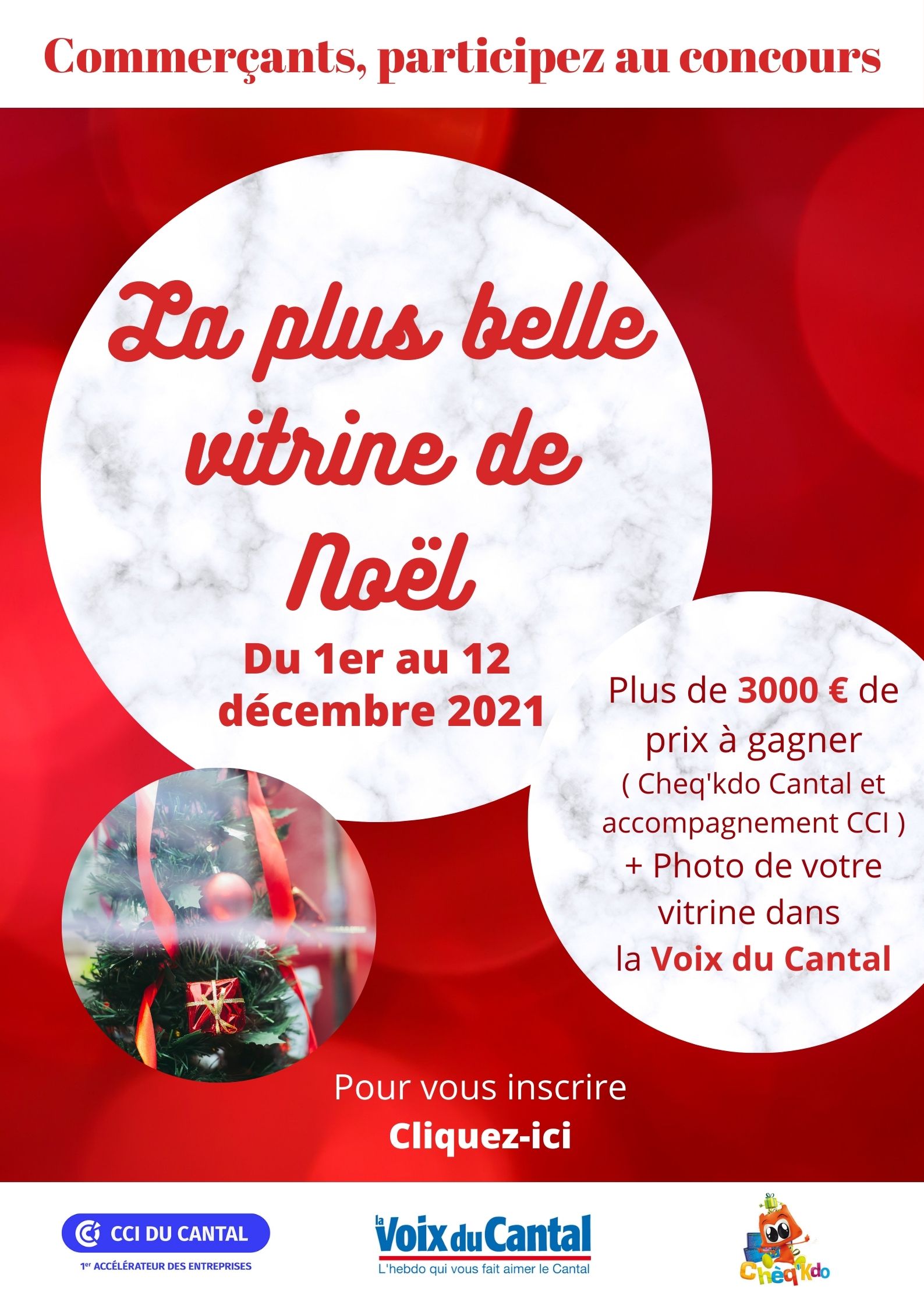 Concours "la Plus Belle Vitrine de Noêl" CCI Cantal